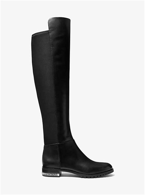 michael kors sabrina stretch leather boot